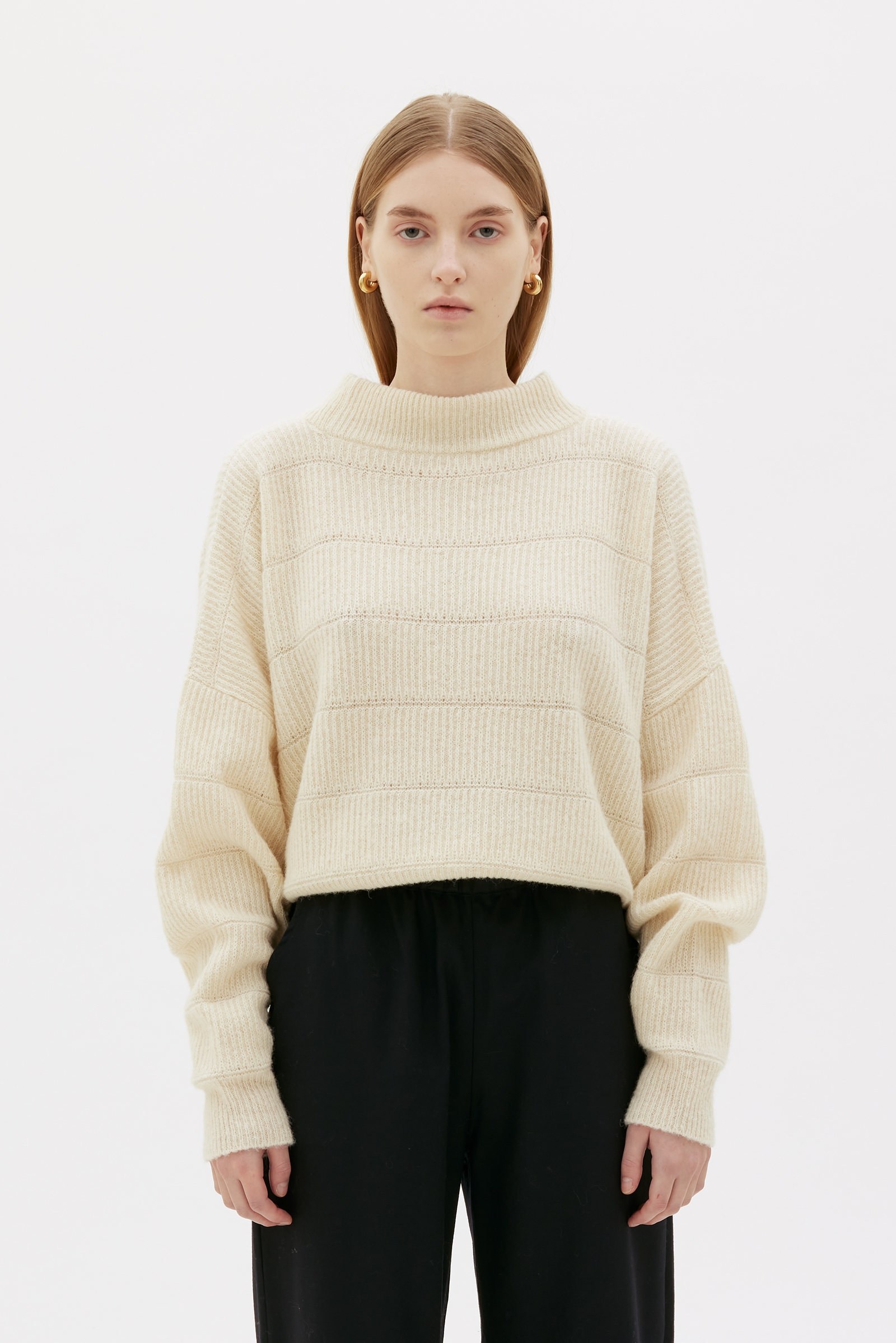 Off white wool blend sweater hotsell
