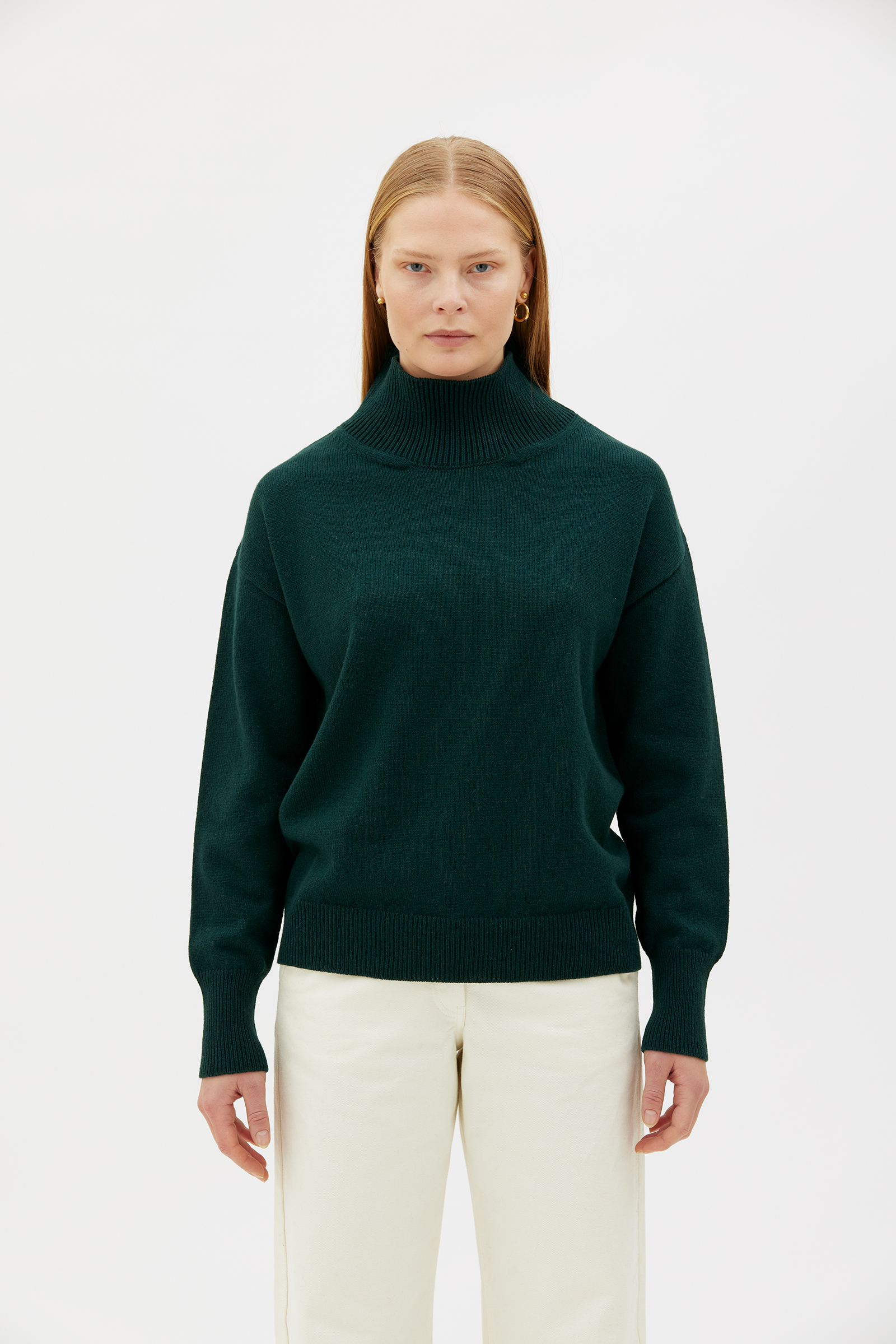 Dark green cashmere sweater online