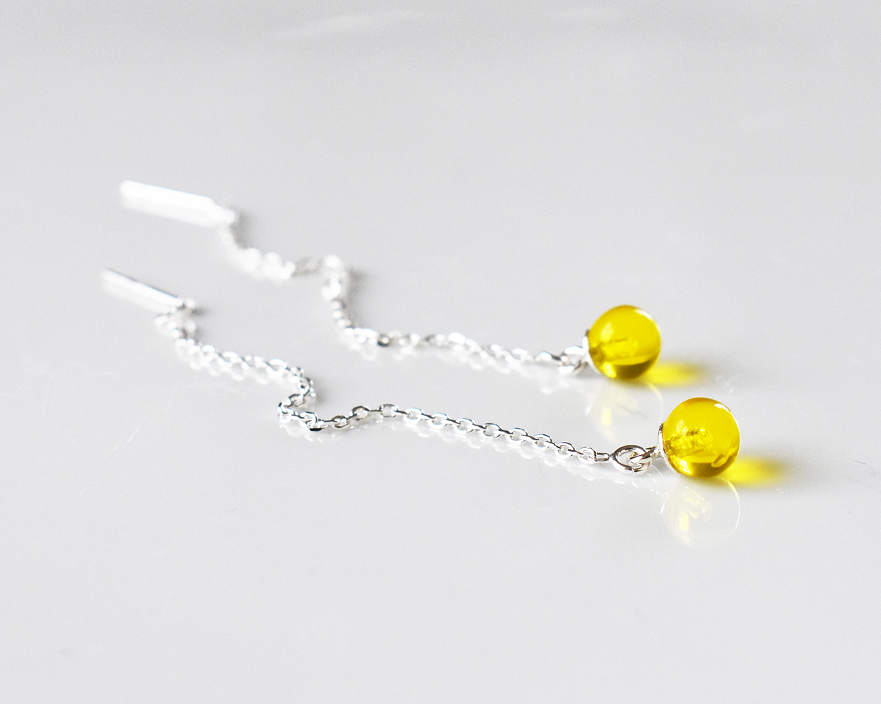 SVALÖ HONEY - yellow earring chain - 2