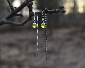 SVALÖ HONEY - yellow earring chain