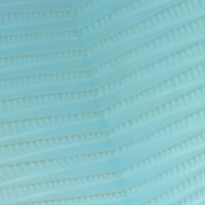 Stig Lindberg (Reptil 1953) Light Blue Leaf Dish with Scale Relief 32 cm (2)