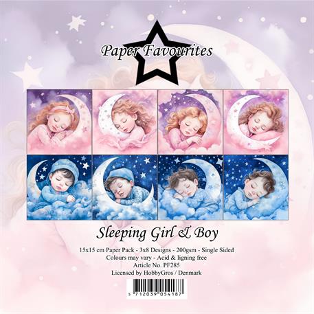 Paper Favourites PP 6x6  -Sleeping Girl & Boy