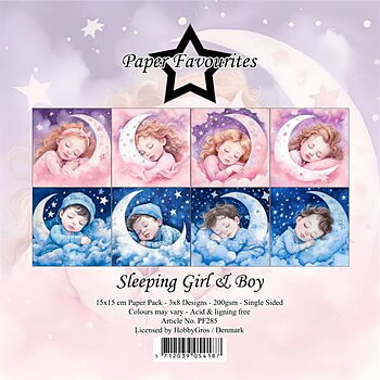 Paper Favourites PP 6x6  -Sleeping Girl & Boy