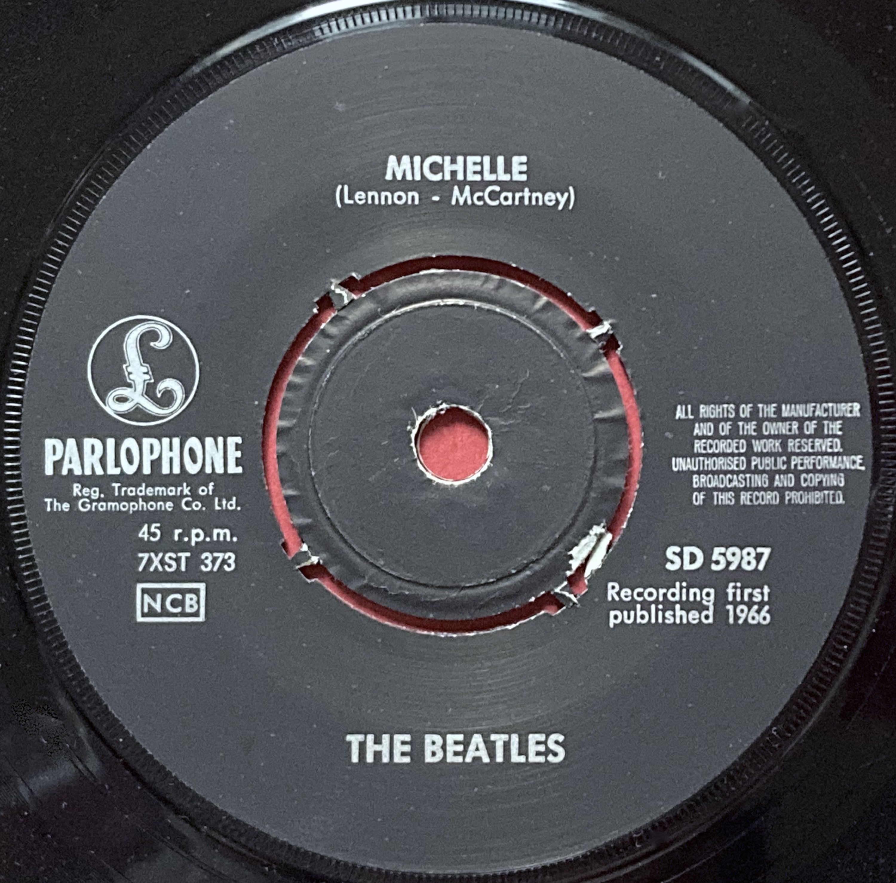 BEATLES - Paperback writer 7" Orange back Swe PS 1966 - 3
