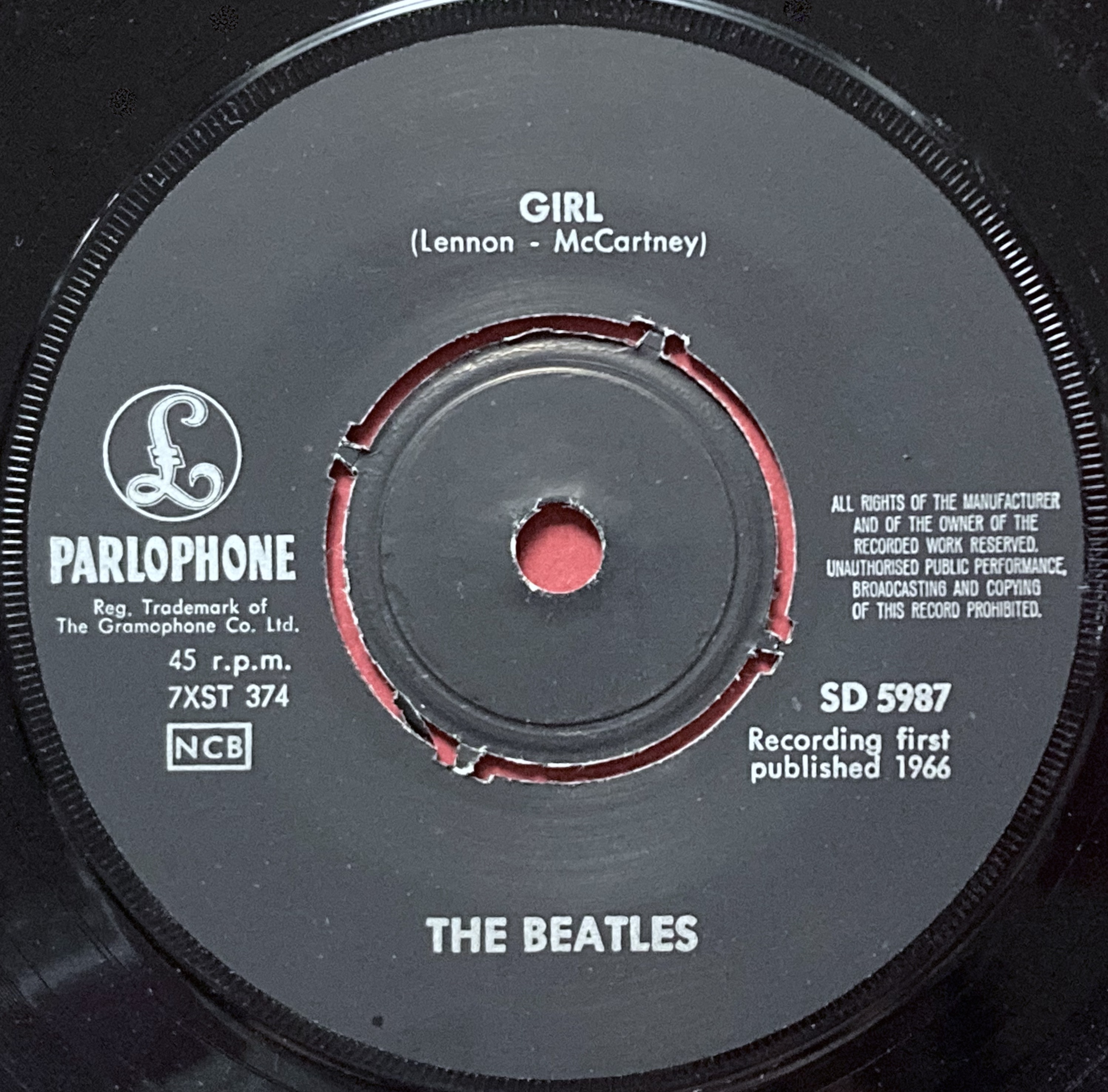 BEATLES - Paperback writer 7" Orange back Swe PS 1966 - 4