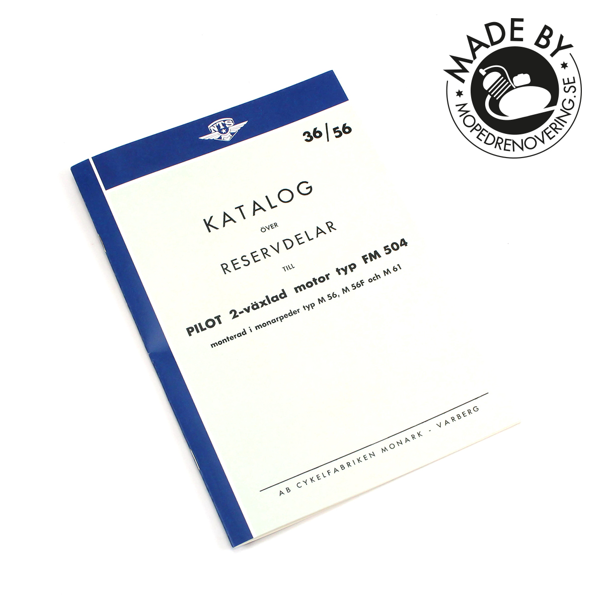 Ersatzteilkatalog Pilot 2-Gang Motor Typ FM 504. Hergestellt von Mopedrenovering.