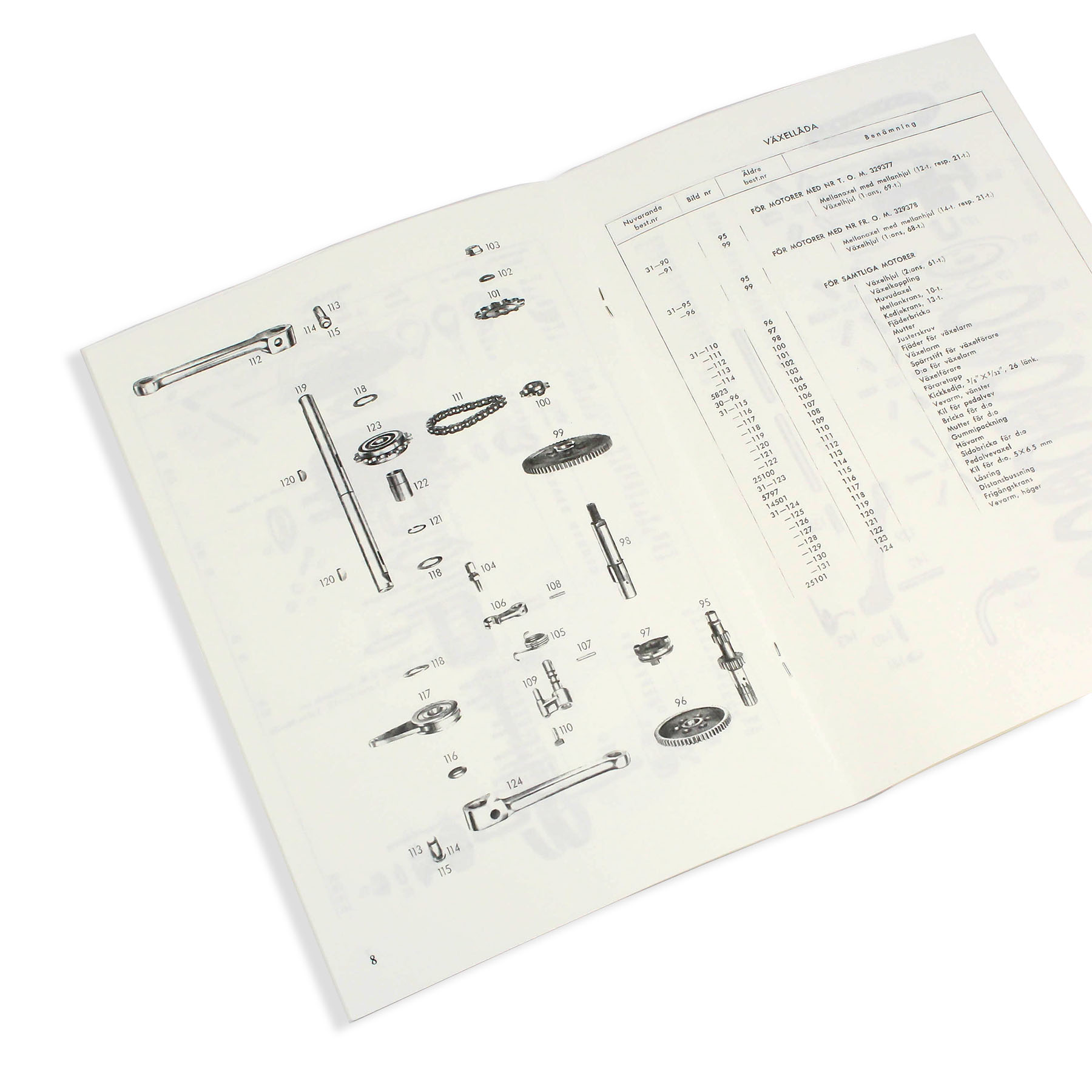 Spare parts catalog ILO 2 vxl G50 mounted in Monarped M36/Monarscoot type M38. Made by Mopedrenovering. - 2