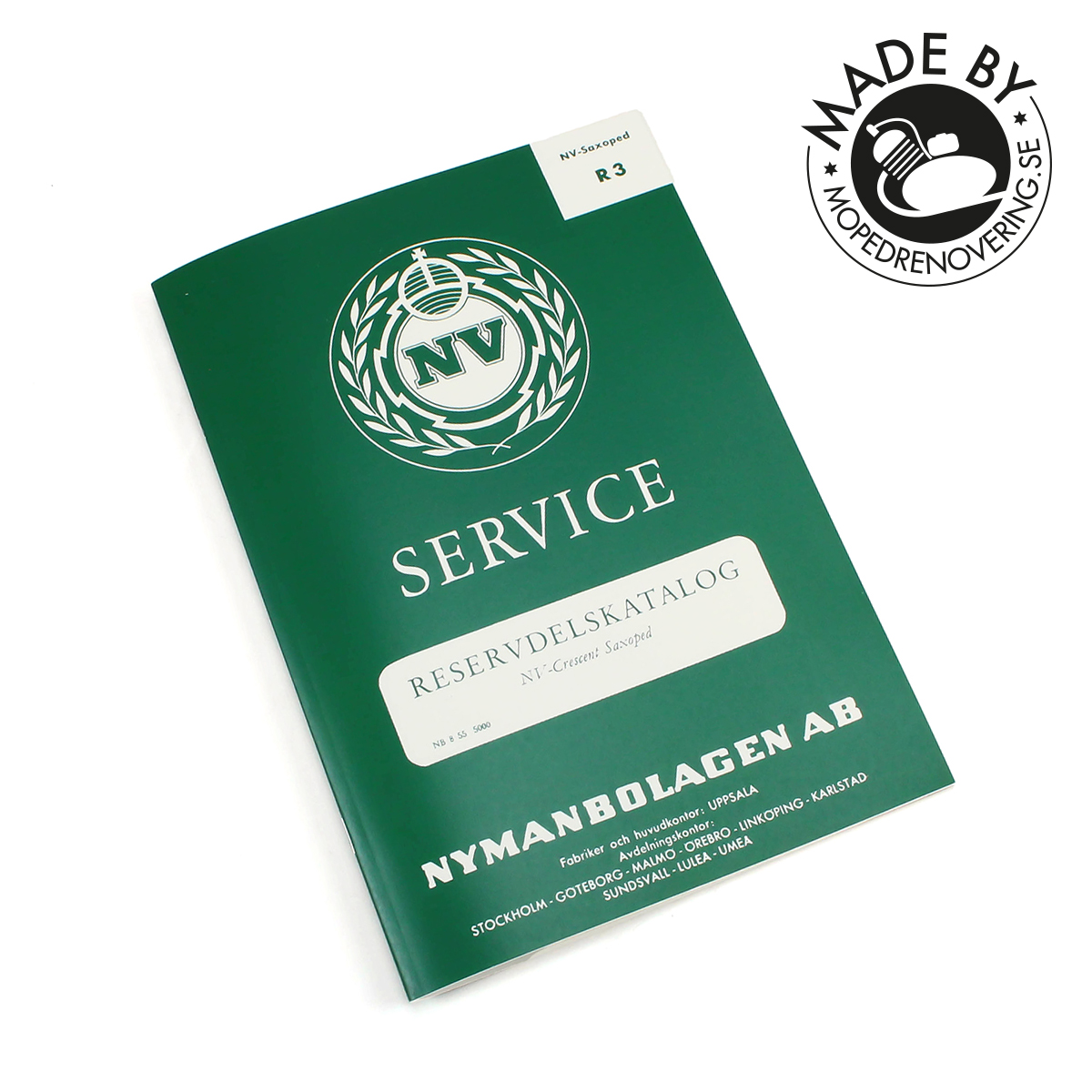 Ersatzteilkatalog NV-Cresent Saxoped. Hergestellt von Mopedrenovering.