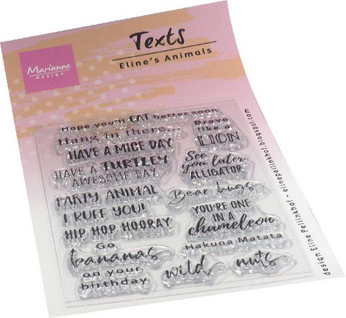 Marianne Design - Clear Stamps - Eline‘s Animals - Tekst