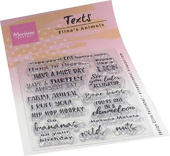 Marianne Design - Clear Stamps - Eline‘s Animals - Tekst