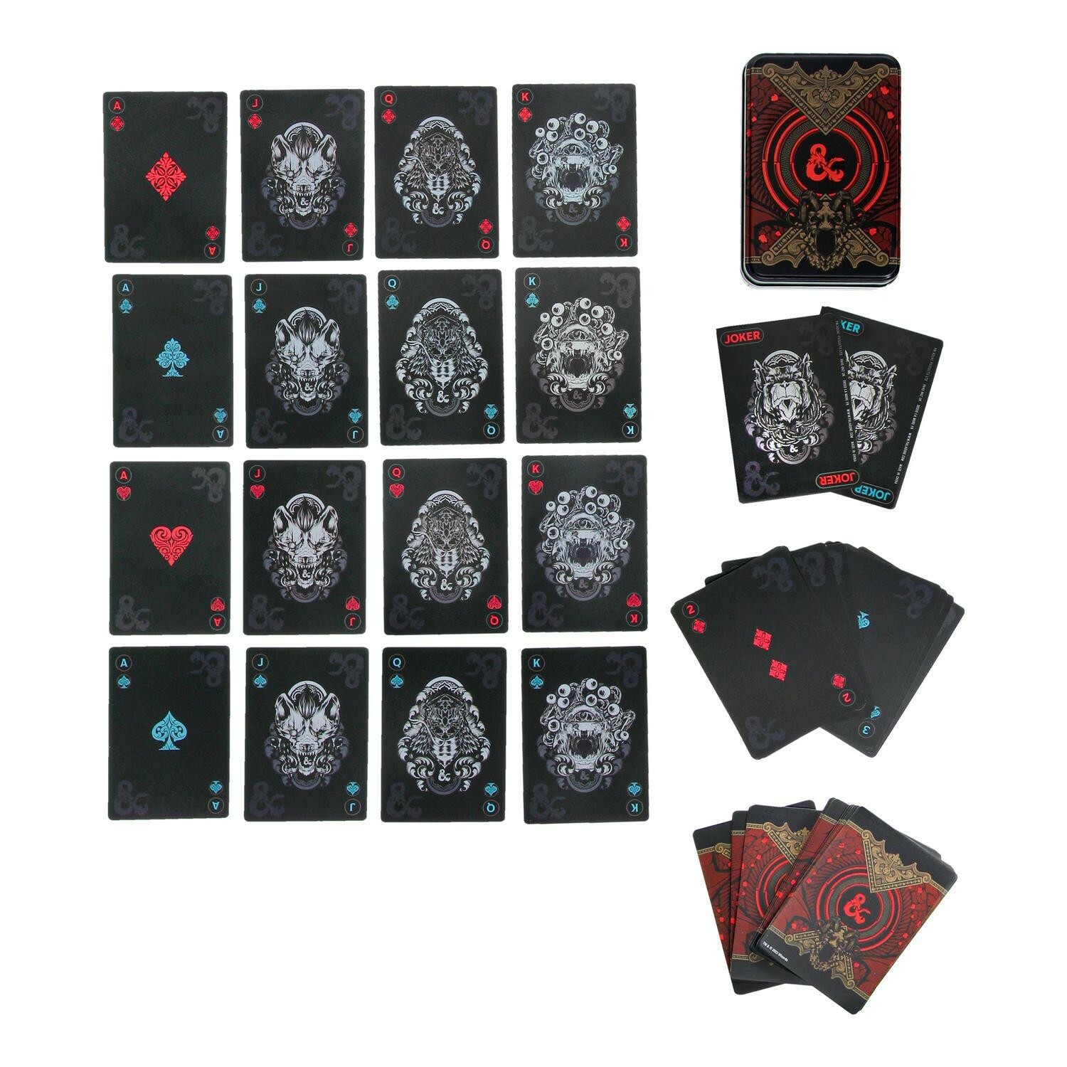 Dungeons & Dragons: D&D Playing Cards with Storage Tin - 4
