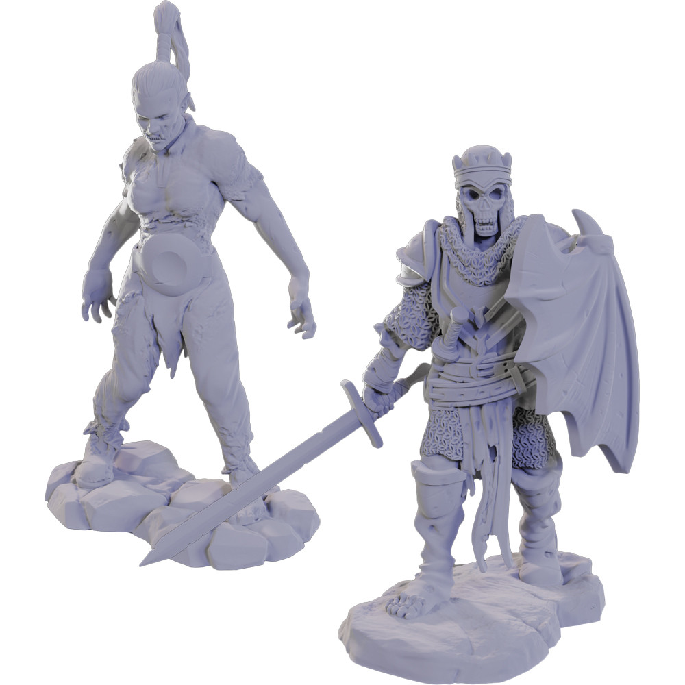 Pathfinder Battles Deep Cuts Minis: Plague Zombie & Skeletal Champion