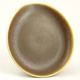 Per Linnemann-Schmidt (1950s) Brown Haresfur Dish 18 cm