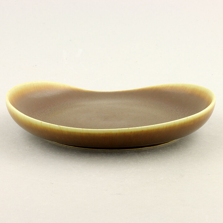パー・リネマン・シュミット  茶色の皿  兎毫斑  (18cm)  1950年代