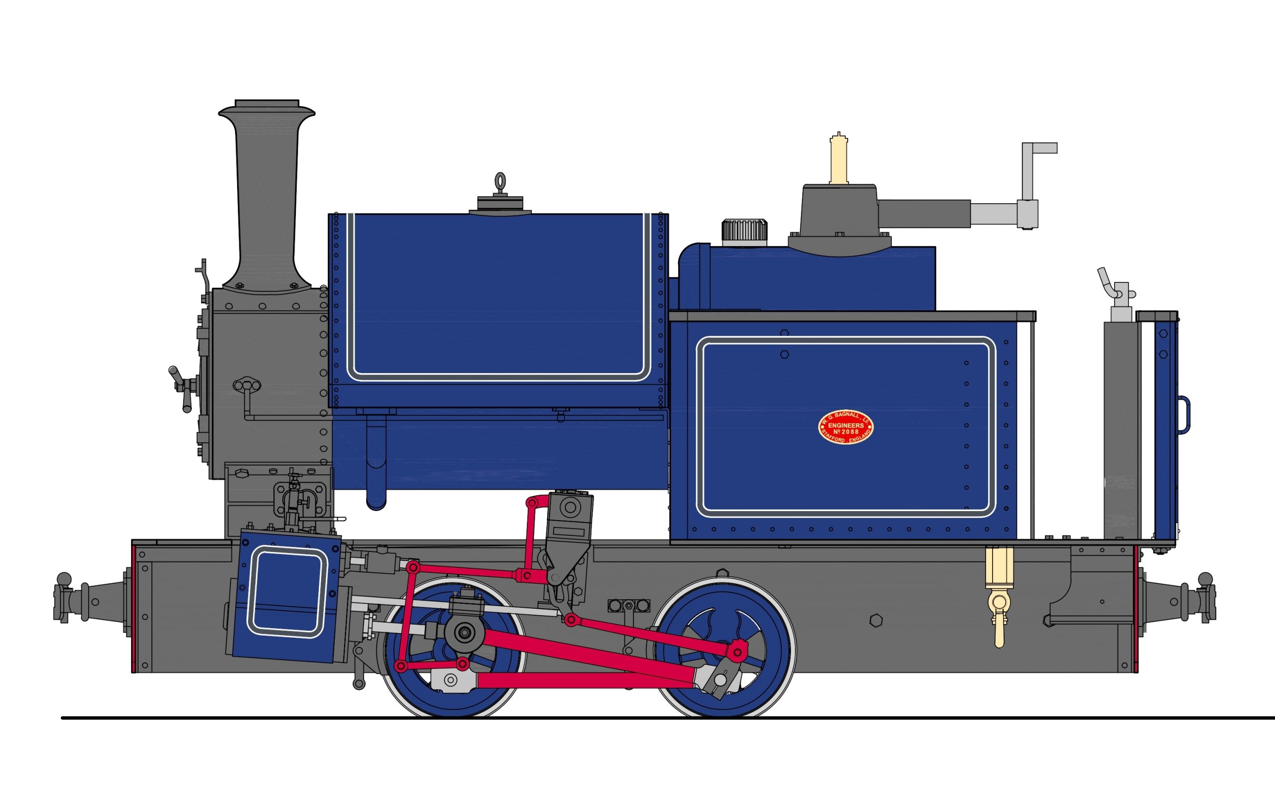 BAGNALL 0-4-0ST - 32mm spv