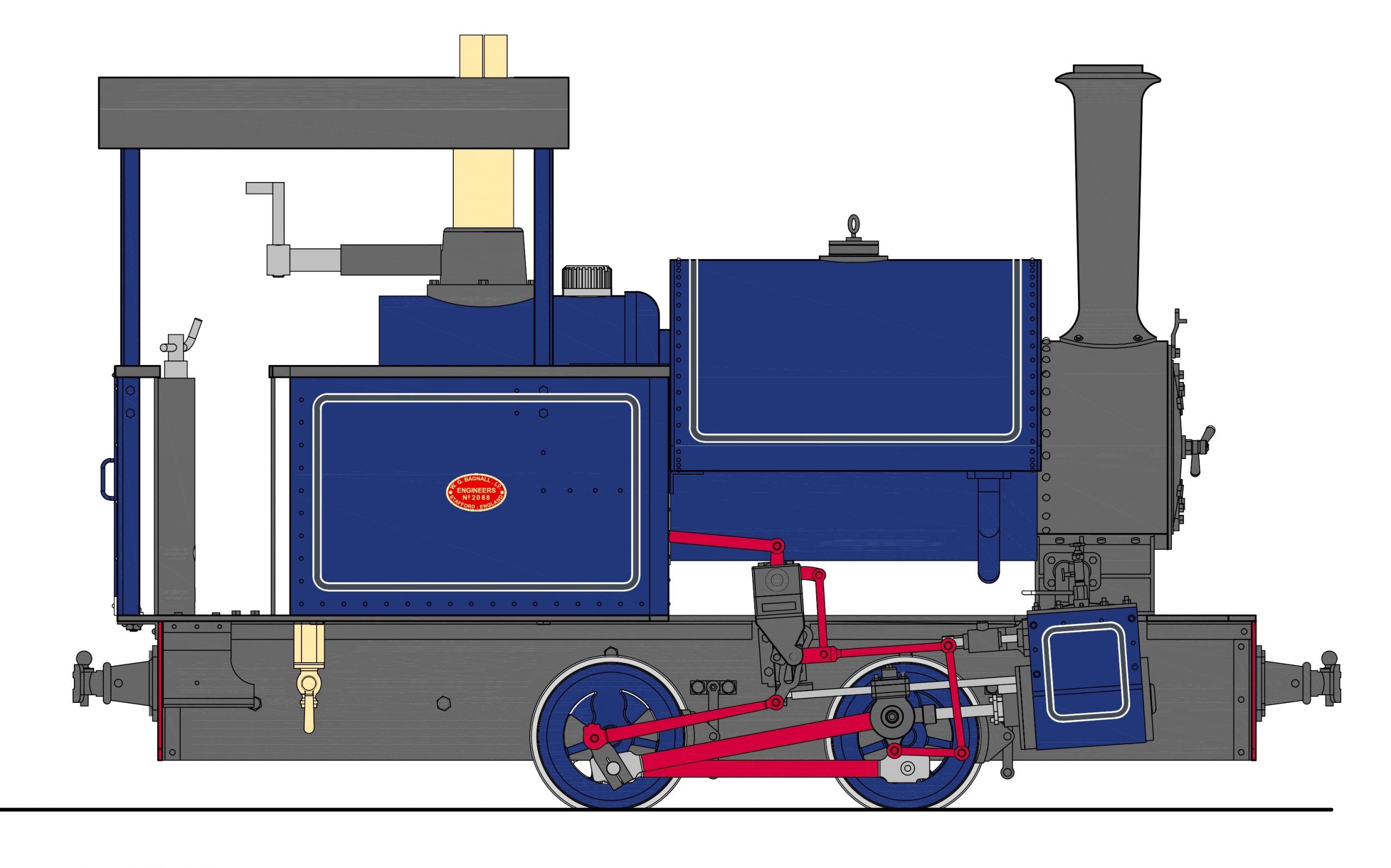 BAGNALL 0-4-0ST - 32mm spv - 9