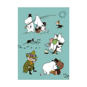 Mumin kort med klistermärken