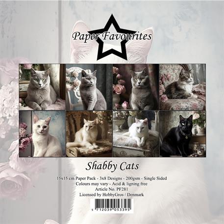 Paper Favourites Shabby Cats 6x6 Inch Paper Pack 