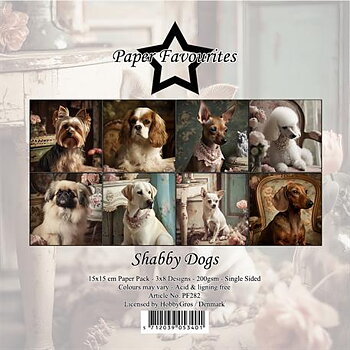 Paper Favourites Shabby Dogs 6x6 Inch Paper Pack 
