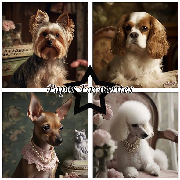 Paper Favourites Shabby Dogs 6x6 Inch Paper Pack  - 3