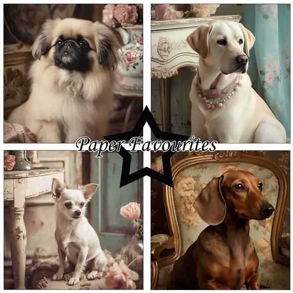 Paper Favourites Shabby Dogs 6x6 Inch Paper Pack  - 2