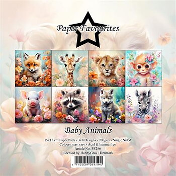 Paper Favourites Baby Animals 6x6 Inch Paper Pack 