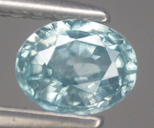 Piedra preciosa de circonita azul ovalada calibrada de 5x4 mm