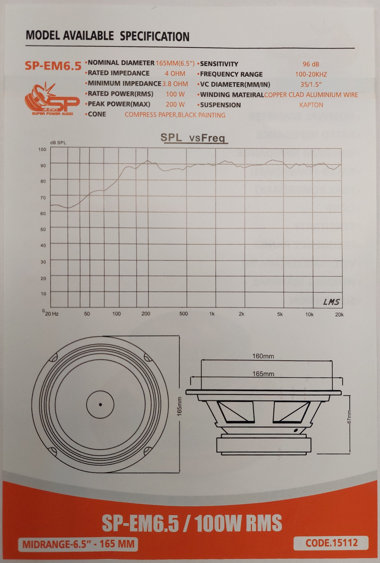 SPAUDIO SP-6.5EM - 12
