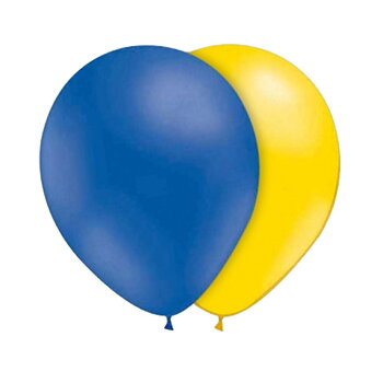Ballonger - gula och blå, 12 st