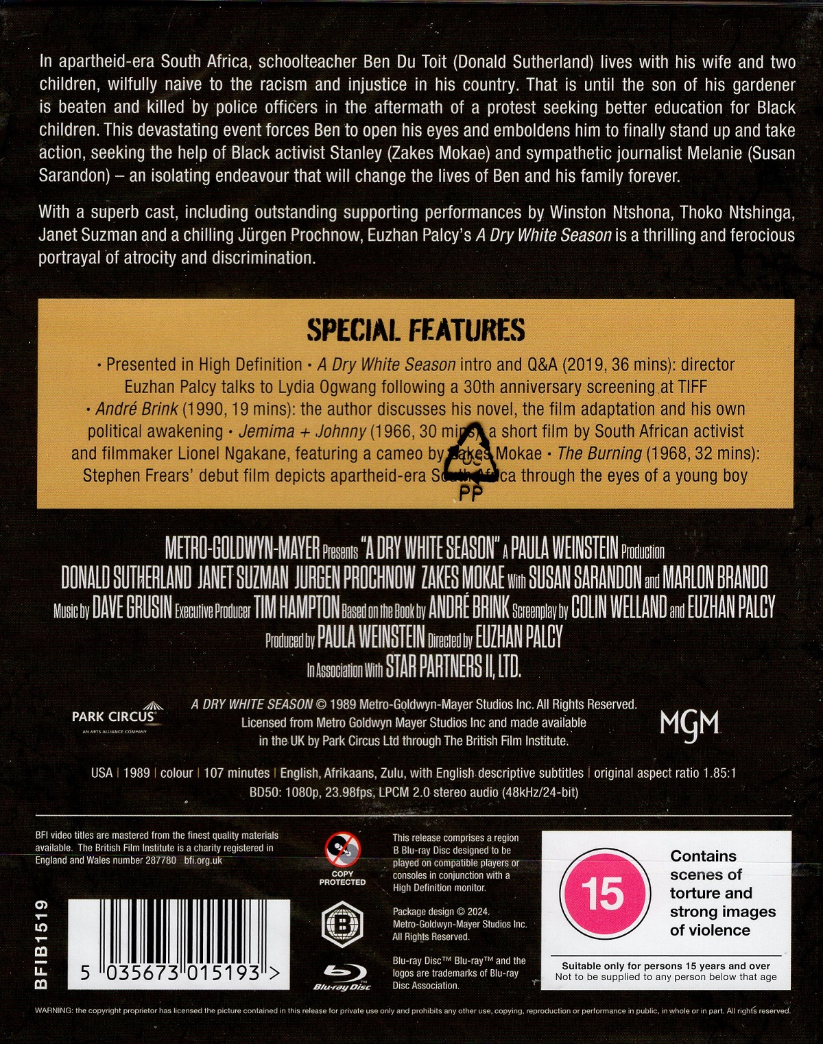 Dry White Season (ej svensk text) (Blu-ray) - 2