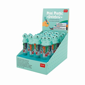 Mini Magic Rainbow Dino, Kuglepen med 4 farver