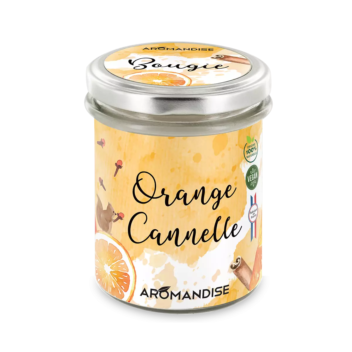 AROMANDISE  DOFTLJUS - BOUGIE ORANGE CINNAMON