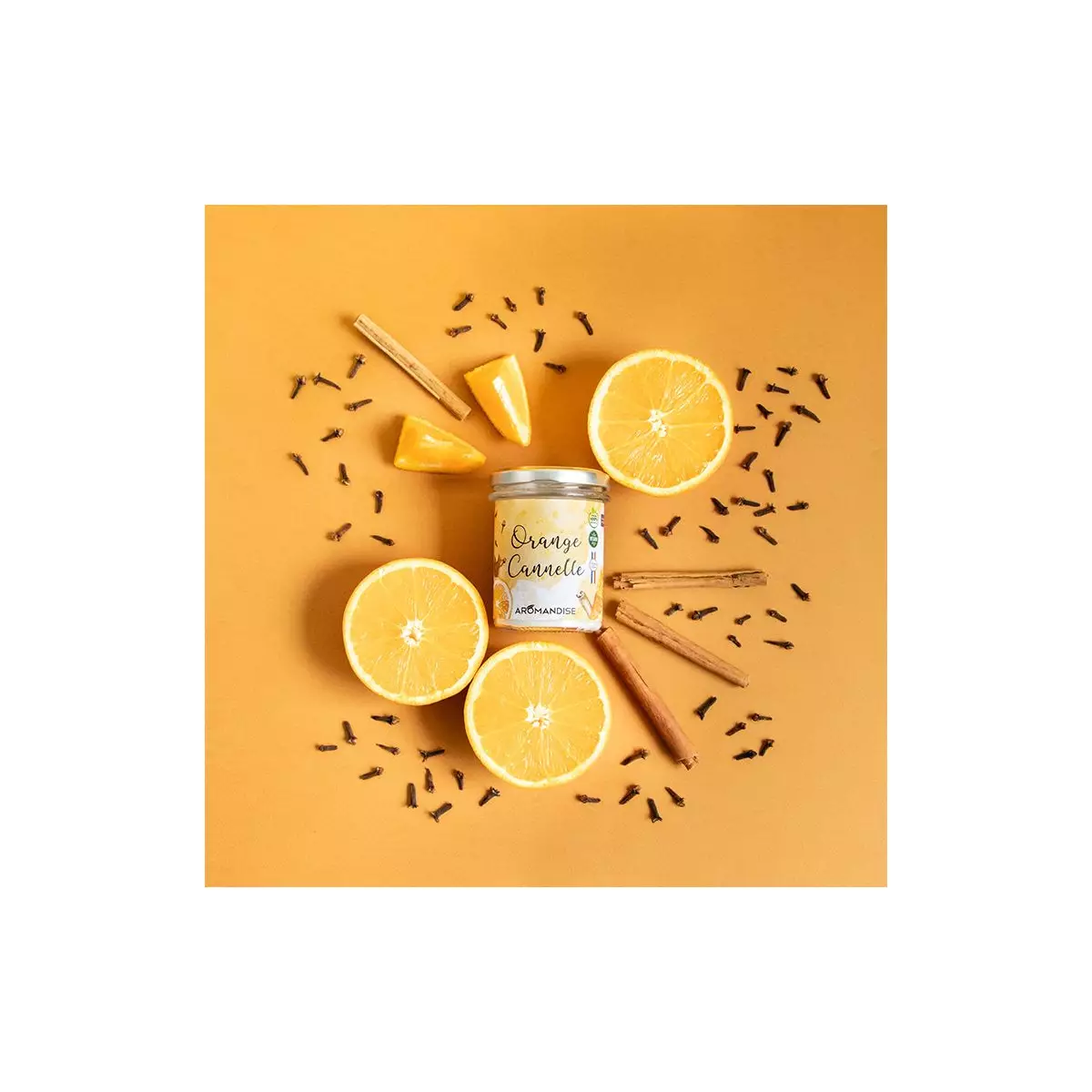 AROMANDISE  DOFTLJUS - BOUGIE ORANGE CINNAMON - 2