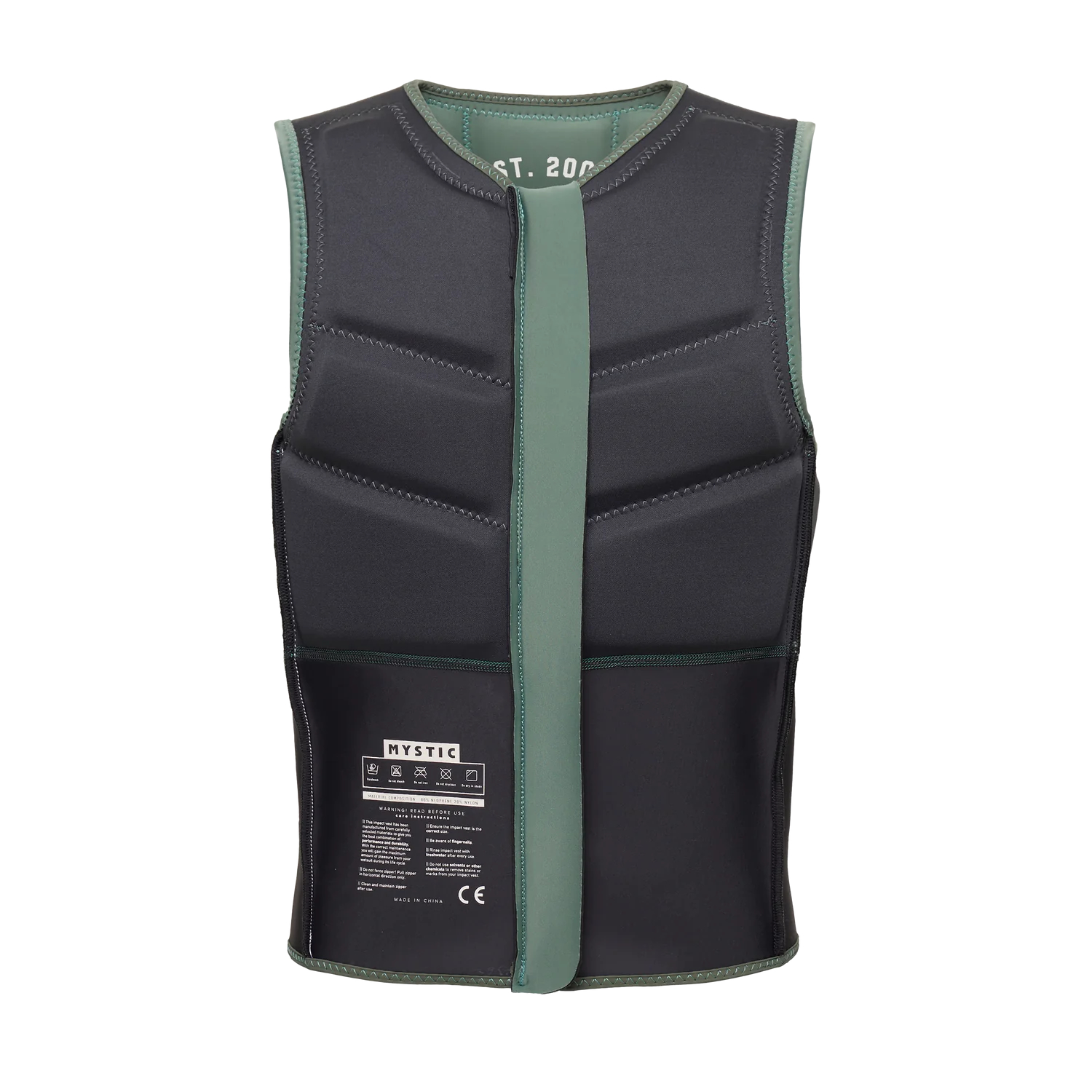 Mystic Star impact vest frontzip Kite  - Dark olive - 3
