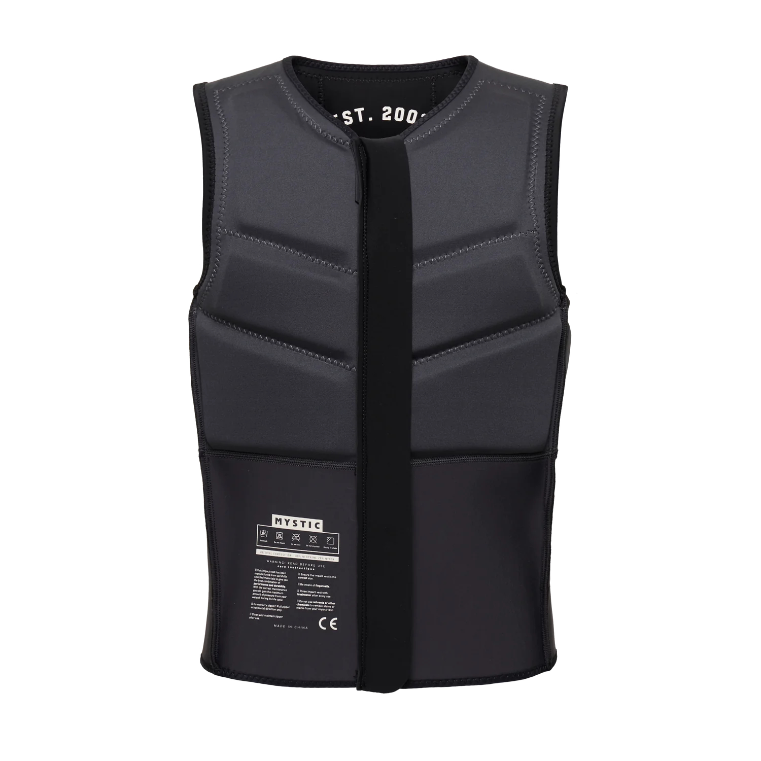 Mystic Star impact vest frontzip Kite  -Black - 2