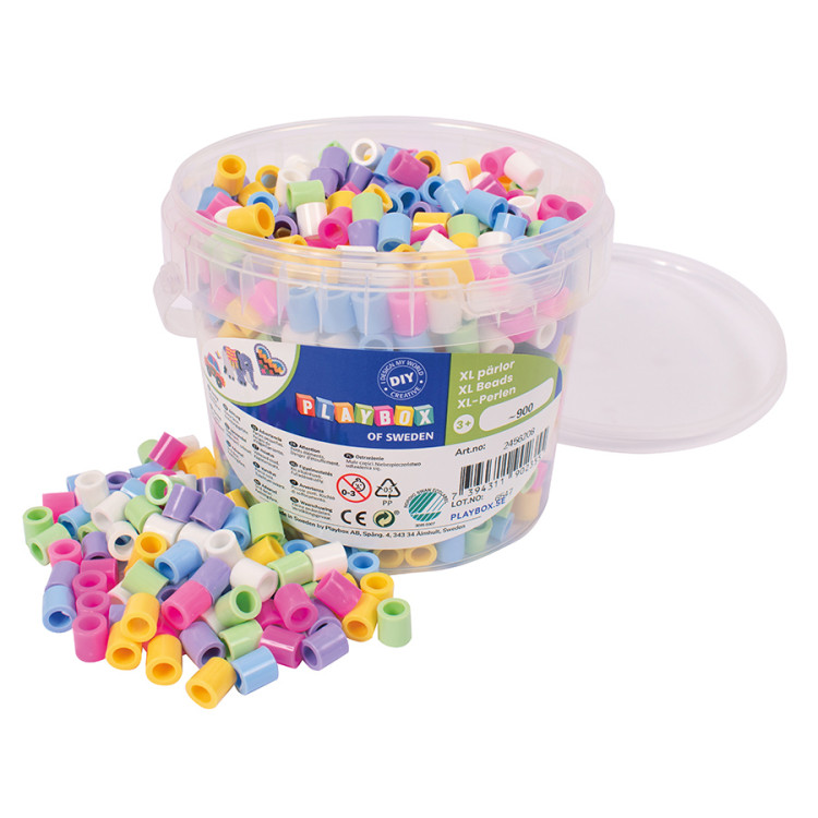 Rörpärlor XL pastell 900 st