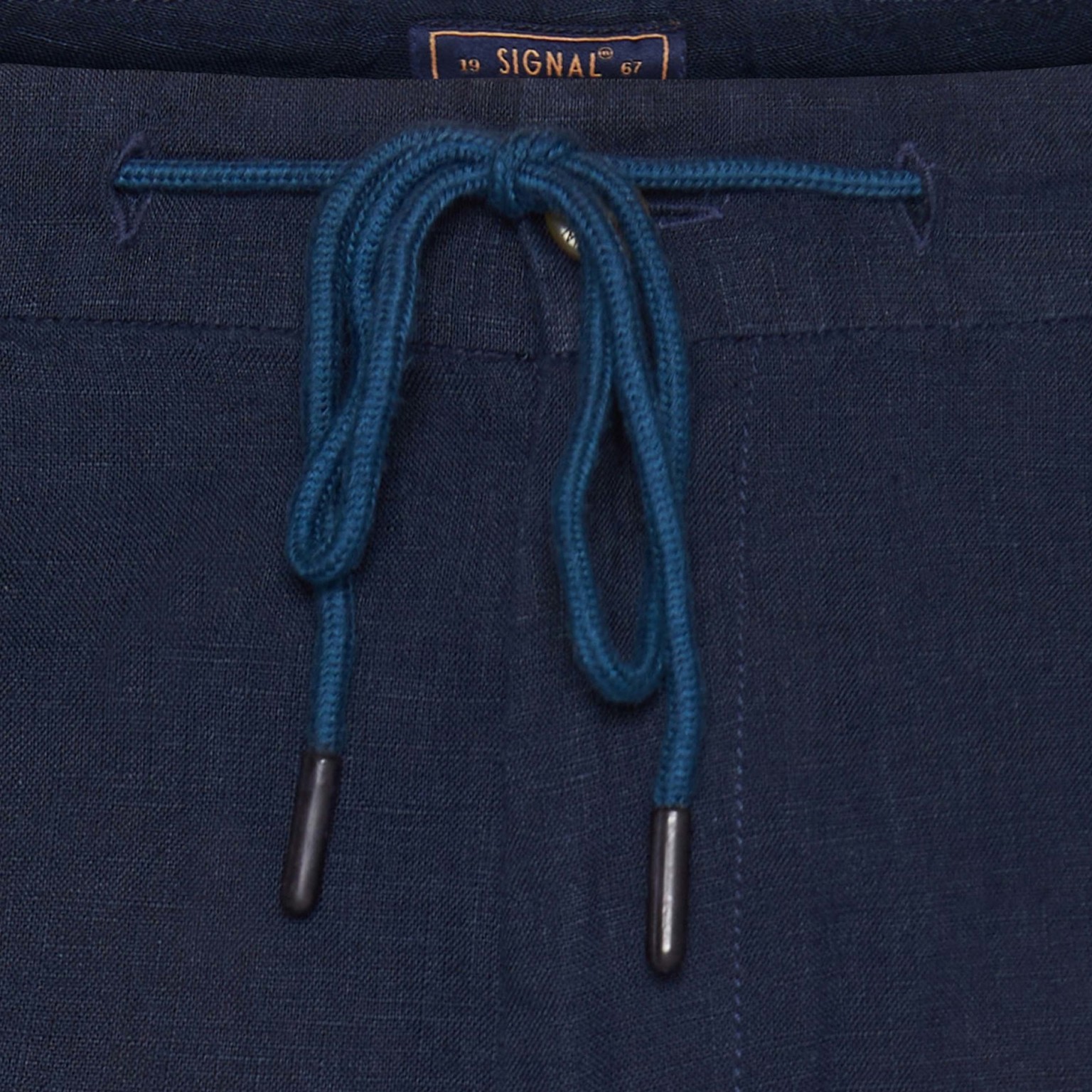 Signal - Conrad Linen Shorts - Blue Captain - 5