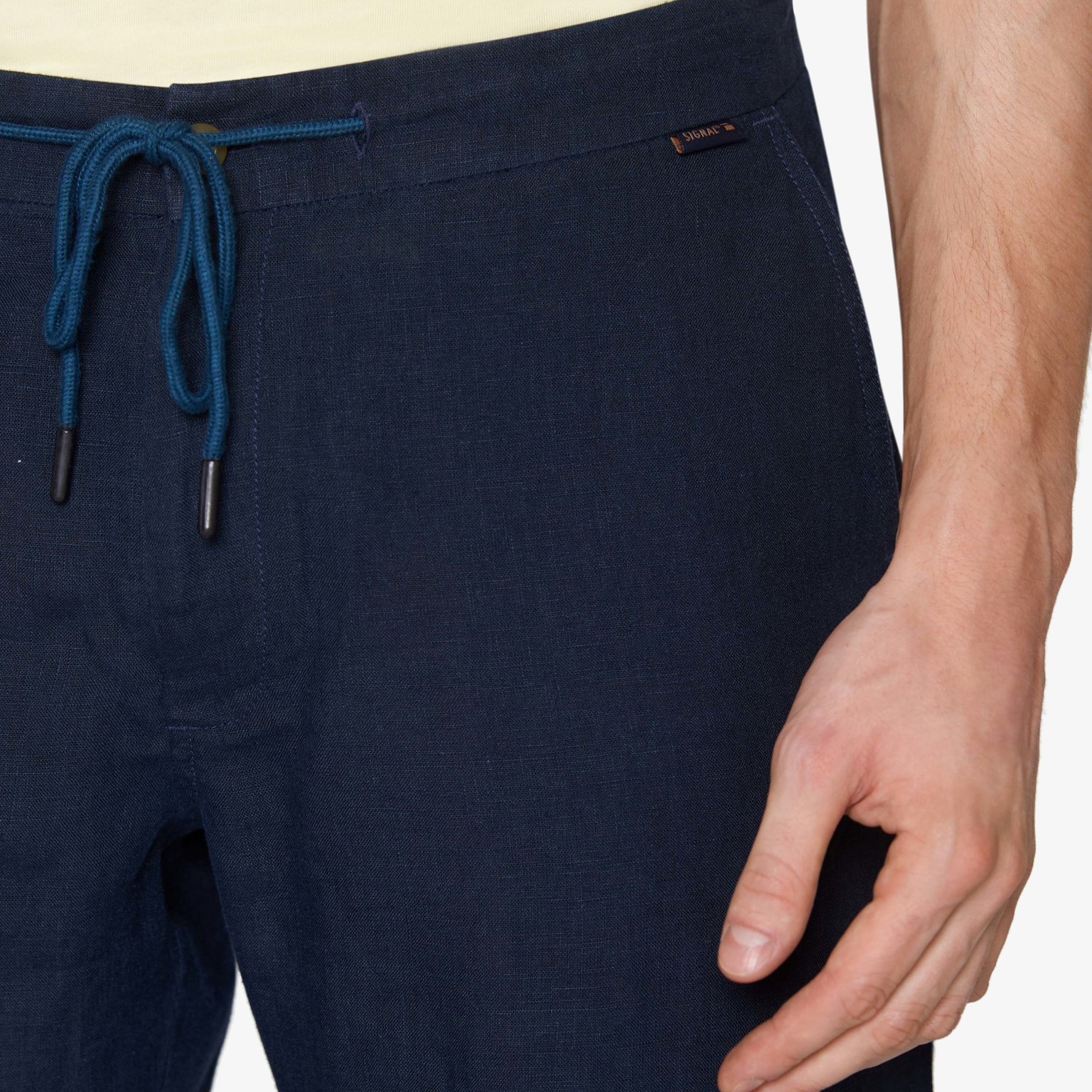 Signal - Conrad Linen Shorts - Blue Captain - 4
