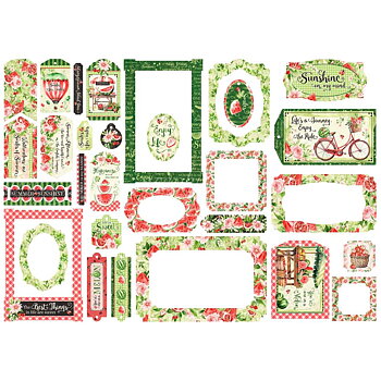 Graphic45 - Die-Cut Assortment - Sunshine On My Mind - Tags & Frames