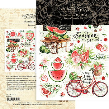 Graphic45 - Rub-On Transfers - Sunshine On My Mind