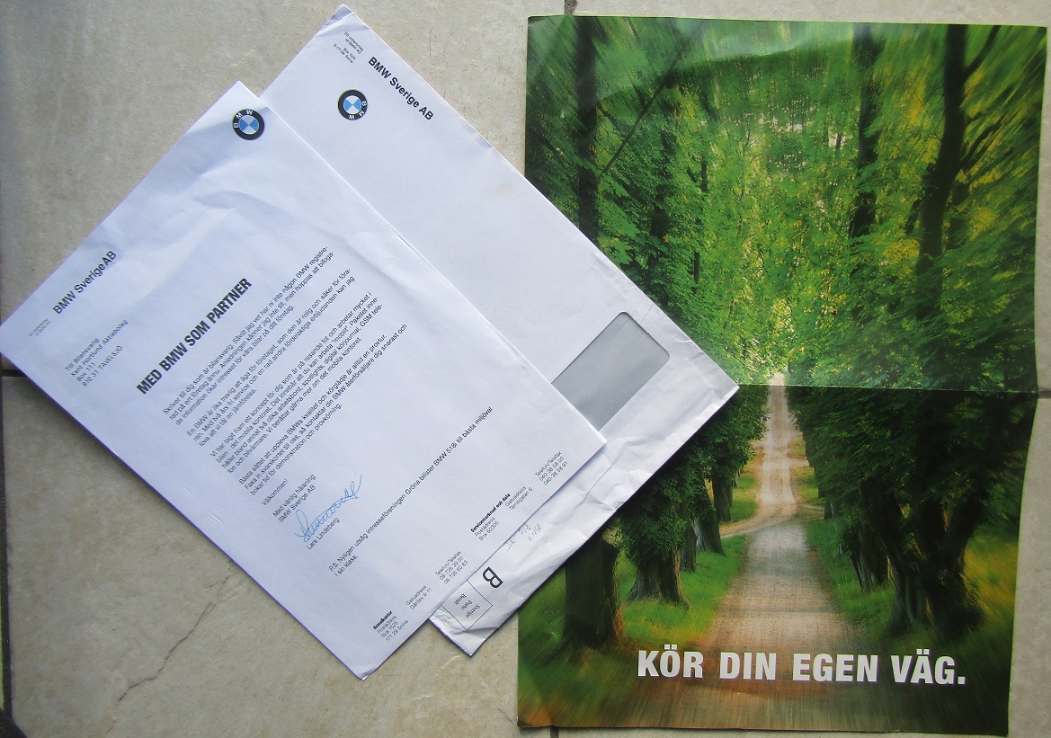 1995 BMW Kör din egen väg, broschyr