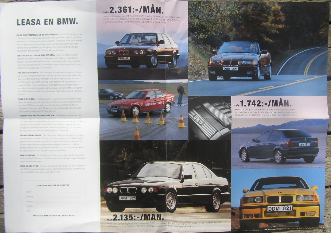 1995 BMW Kör din egen väg, broschyr - 2
