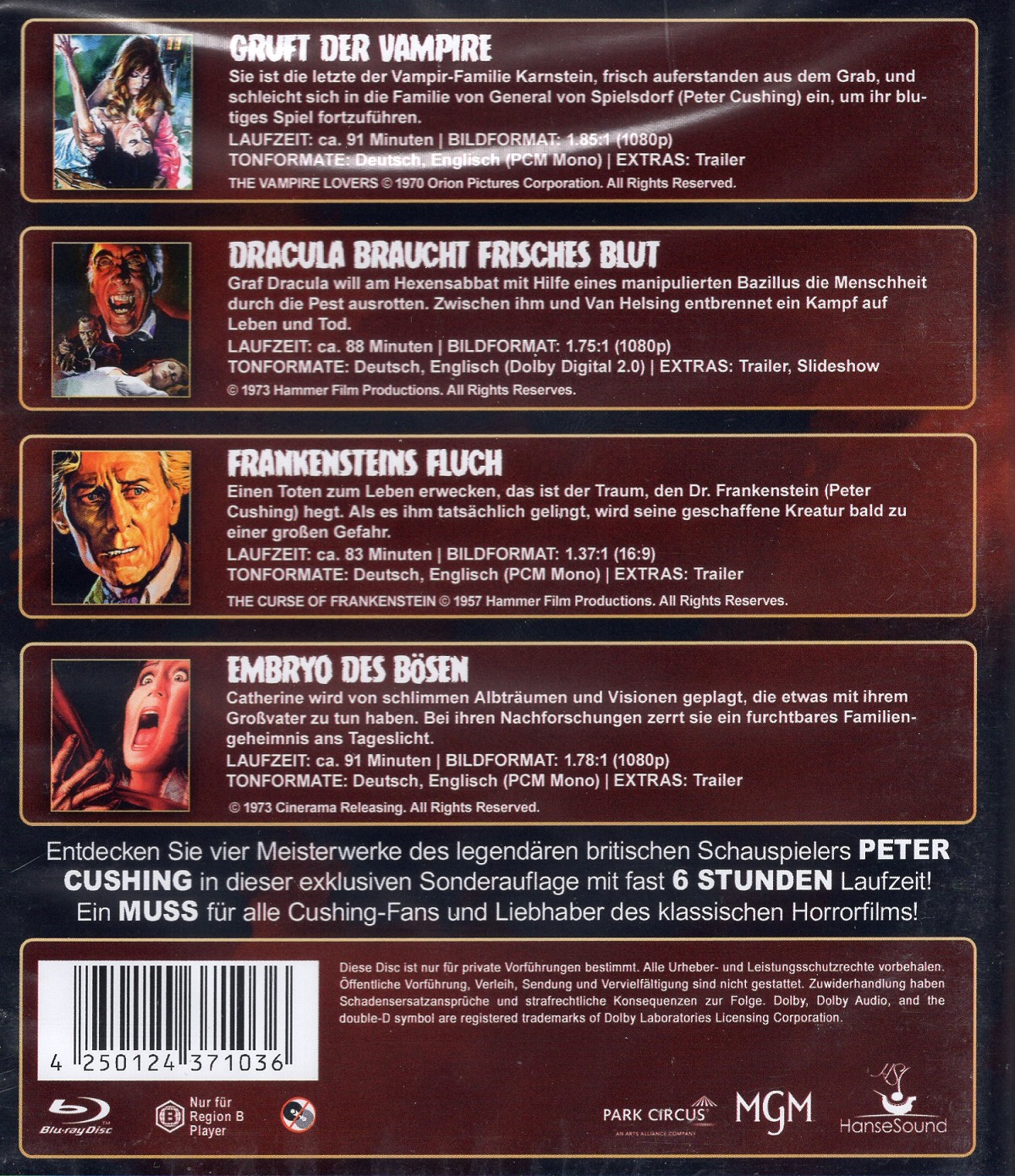 Peter Cushing Deluxe Collection (ej svensk text) (Blu-ray) - 2