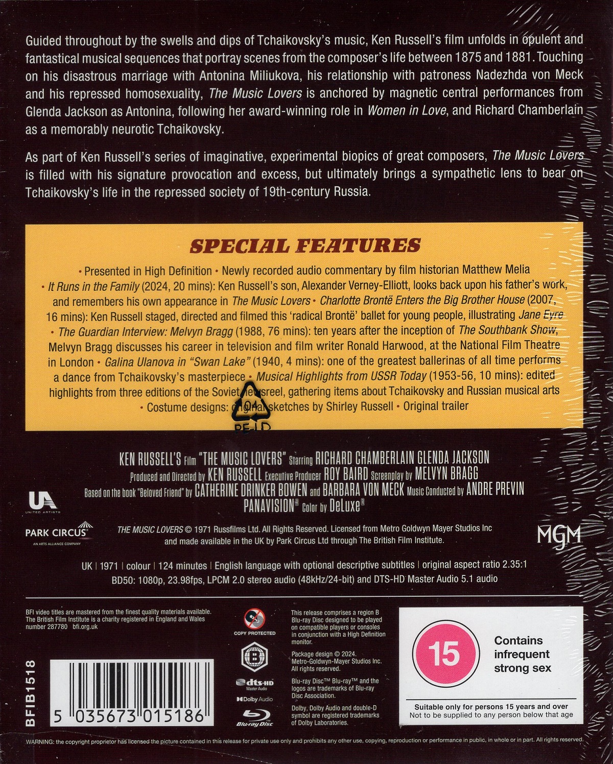 The Music Lovers (ej svensk text) (Blu-ray) - 2