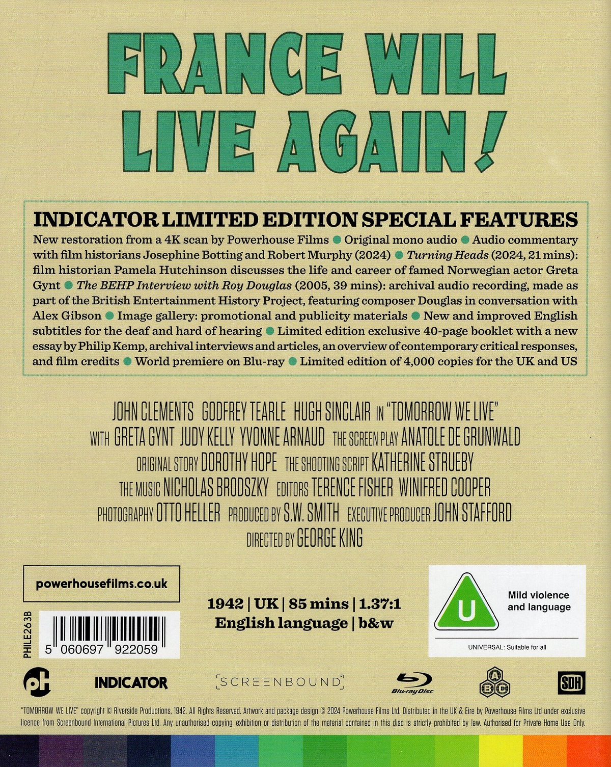 Tomorrow We Live (Limited Edition) (ej svensk text) (Blu-ray) - 2