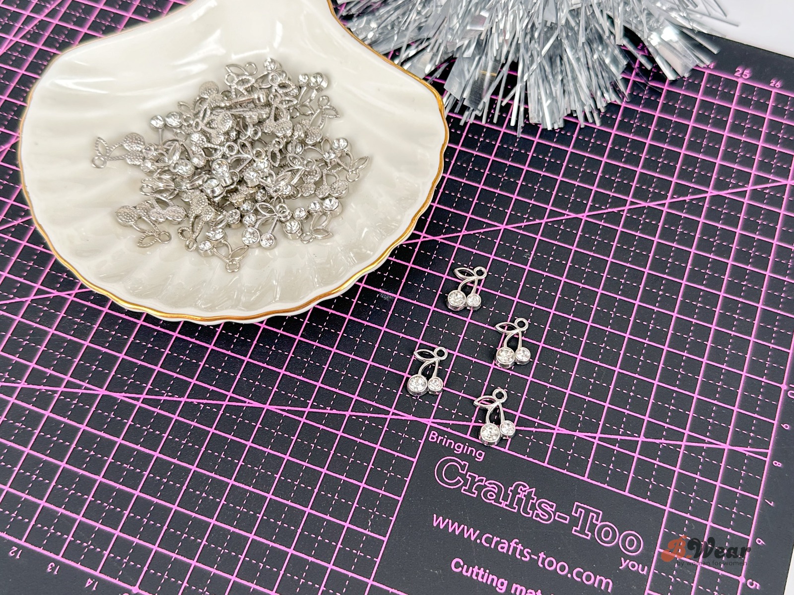 Decoration Cherries - Silver