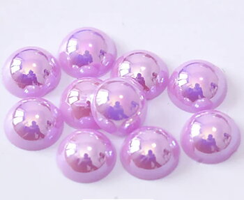 HALVPÄRLA - Light Amethyst AB 10 mm