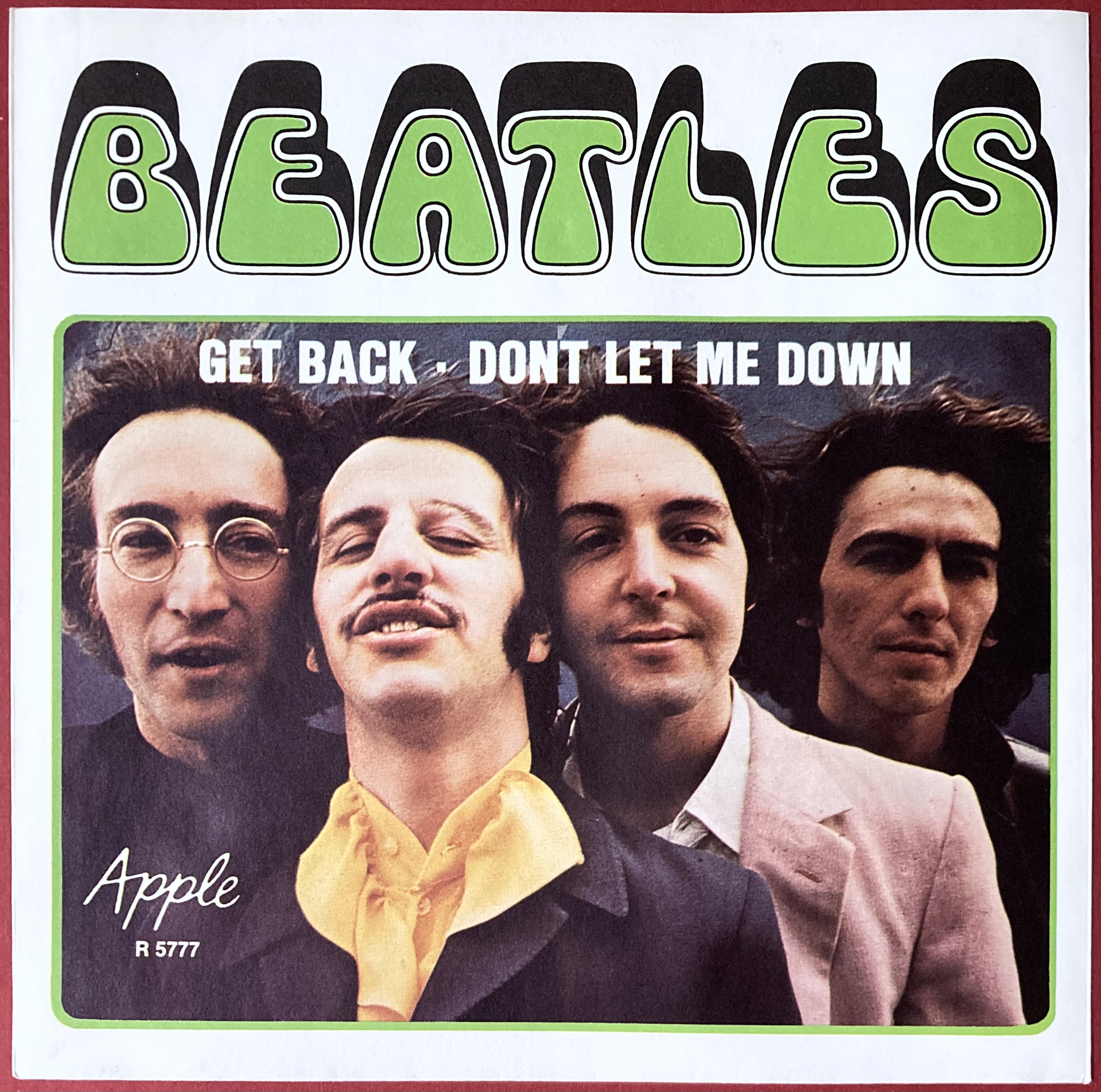 BEATLES - Get back 7" UK / Swe PS 1969