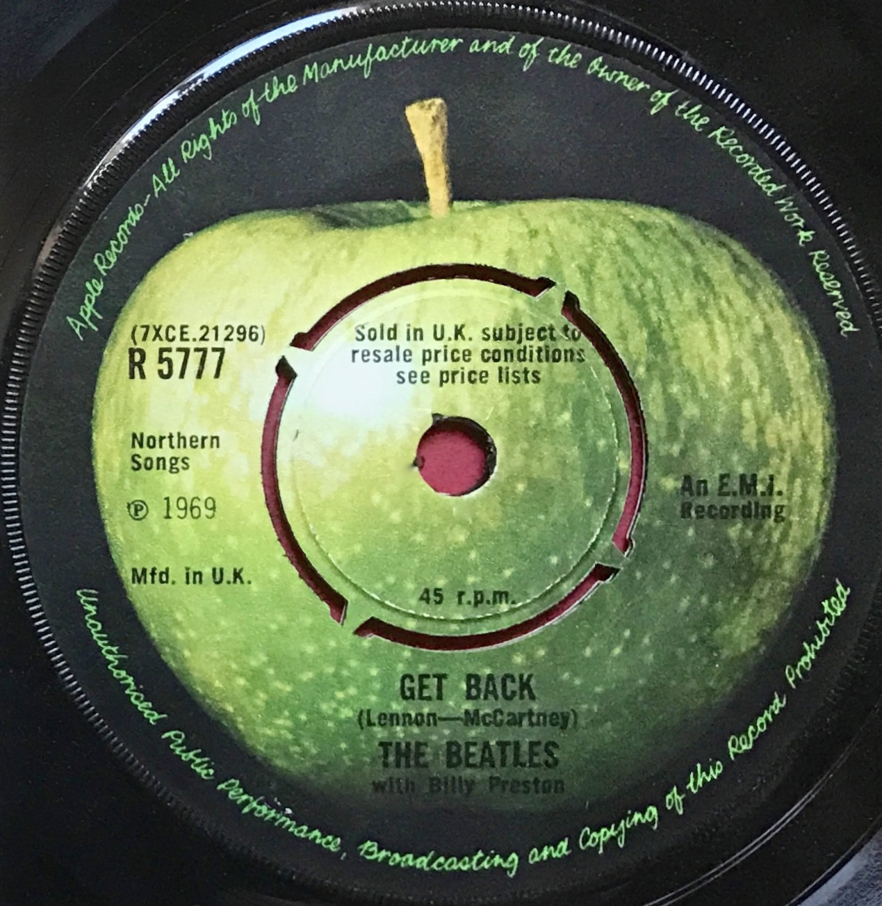 BEATLES - Get back 7" UK / Swe PS 1969 - 3