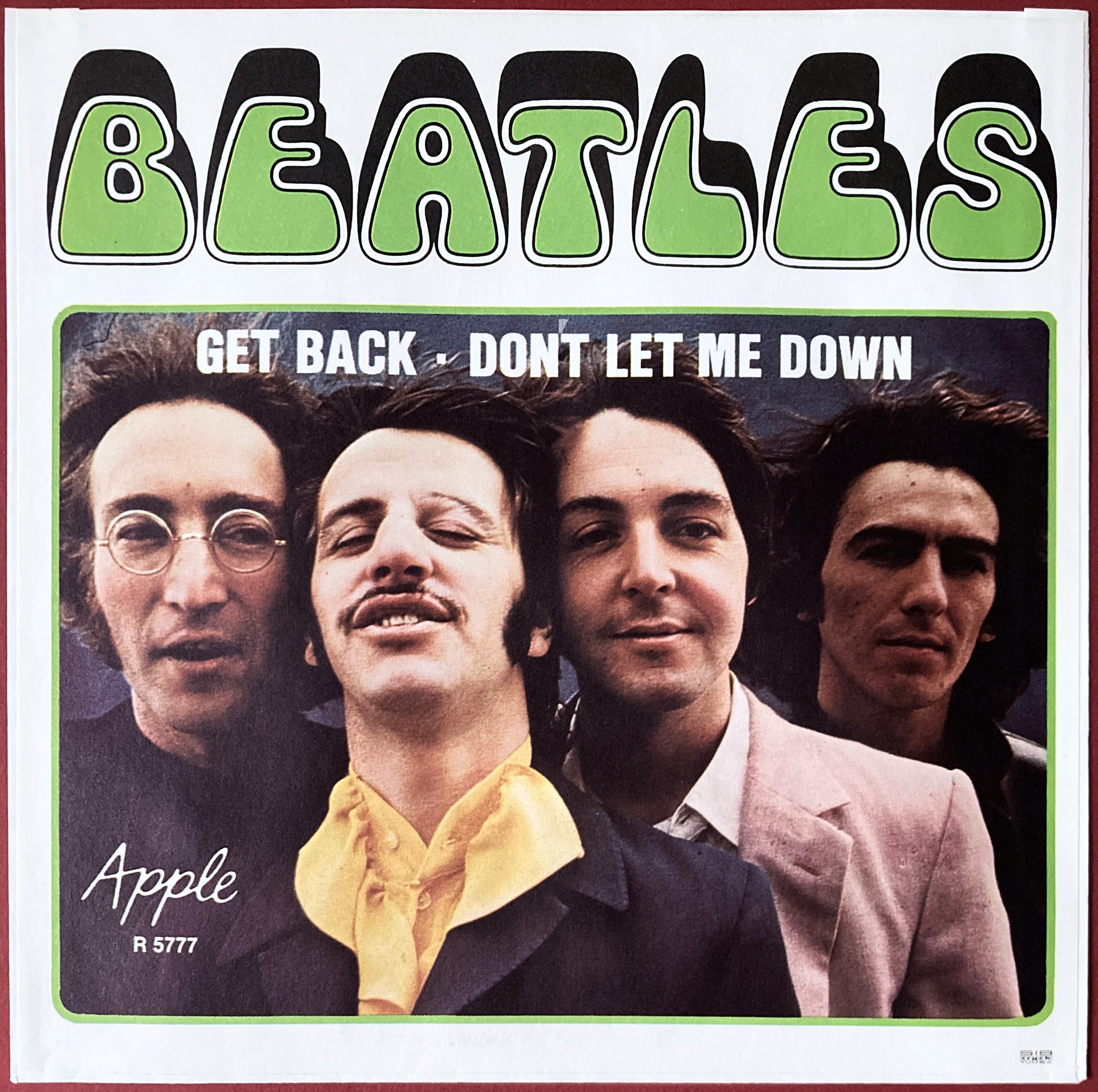 BEATLES - Get back 7" UK / Swe PS 1969 - 2